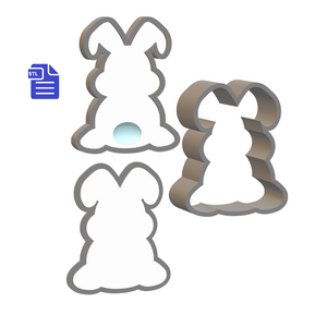 3pc Easter Bunny Bath Bomb Mold STL File - digital download for 3D printing - FILE ONLY