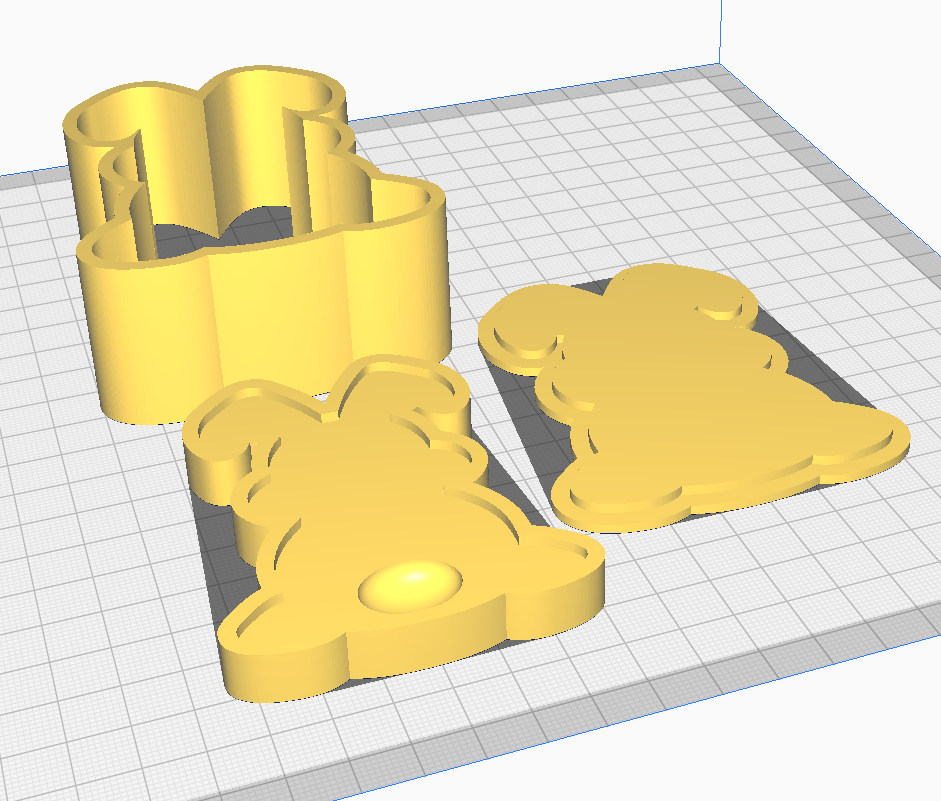 3pc Easter Bunny Bath Bomb Mold STL File - digital download for 3D printing - FILE ONLY - The Crafts and Glitter Shop