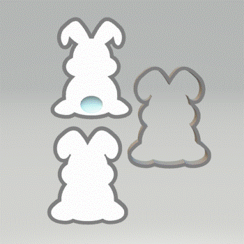 3pc Easter Bunny Bath Bomb Mold STL File - digital download for 3D printing - FILE ONLY - The Crafts and Glitter Shop