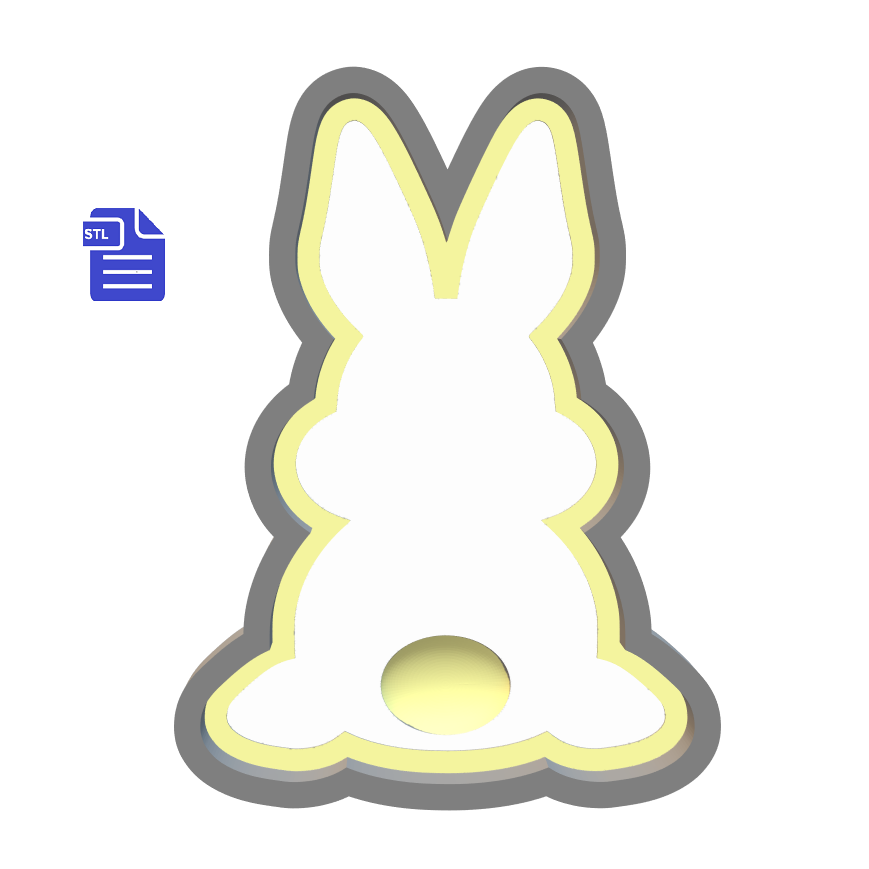 1pc Easter Bunny Bath Bomb Mold STL File - digital download for 3D printing - FILE ONLY - The Crafts and Glitter Shop