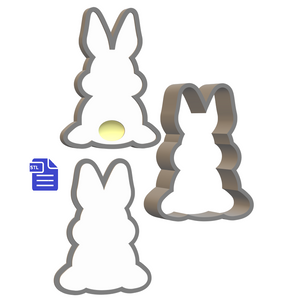 3pc Easter Bunny Bath Bomb Mold STL File - digital download for 3D printing - FILE ONLY