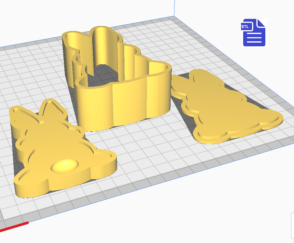 3pc Easter Bunny Bath Bomb Mold STL File - digital download for 3D printing - FILE ONLY - The Crafts and Glitter Shop