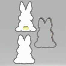 Load image into Gallery viewer, 3pc Easter Bunny Bath Bomb Mold STL File - digital download for 3D printing - FILE ONLY