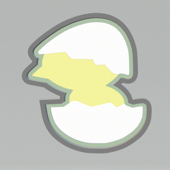 1pc Hatching Chick Bath Bomb Mold STL File - digital download for 3D printing - FILE ONLY