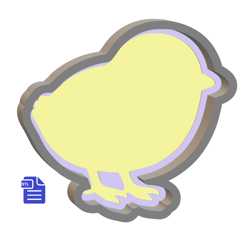 1pc Chick Bath Bomb Mold STL File - for 3D printing - FILE ONLY
