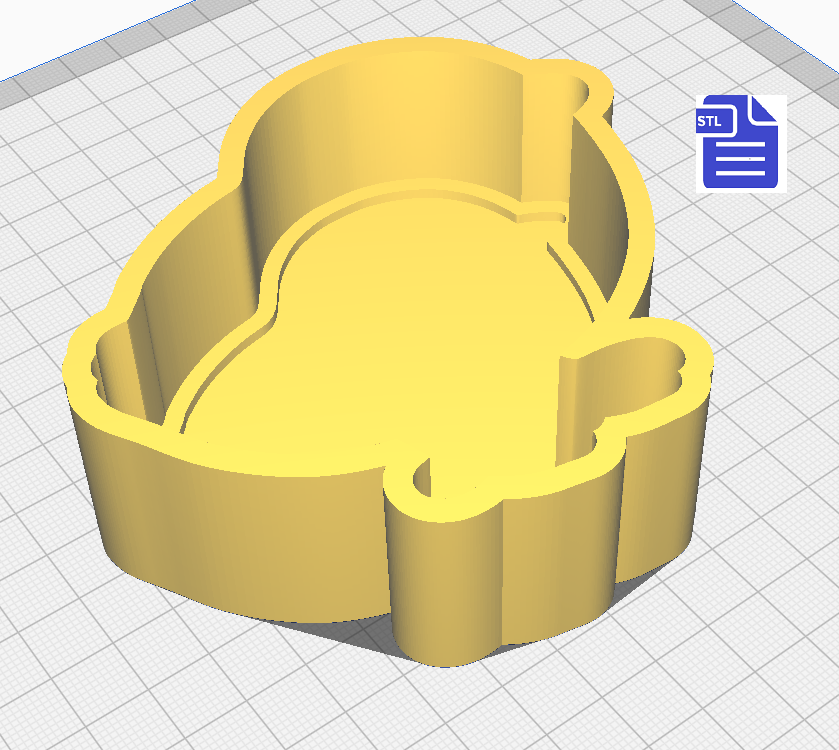 1pc Chick Bath Bomb Mold STL File - for 3D printing - FILE ONLY