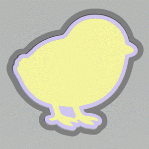 1pc Chick Bath Bomb Mold STL File - for 3D printing - FILE ONLY