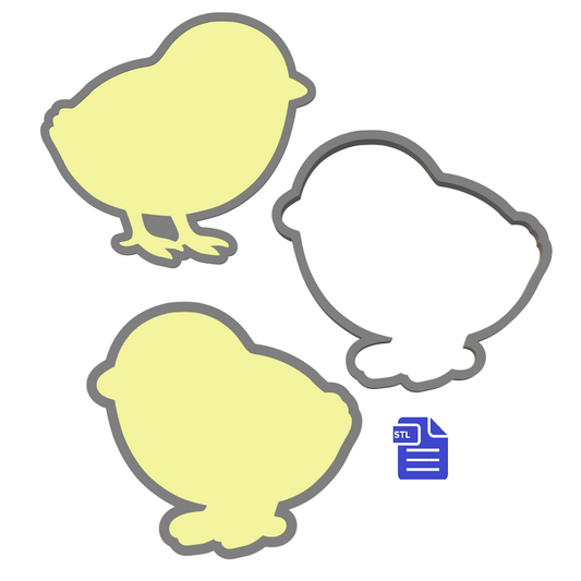 3pc Chick Bath Bomb Mold STL File - for 3D printing - FILE ONLY - The Crafts and Glitter Shop