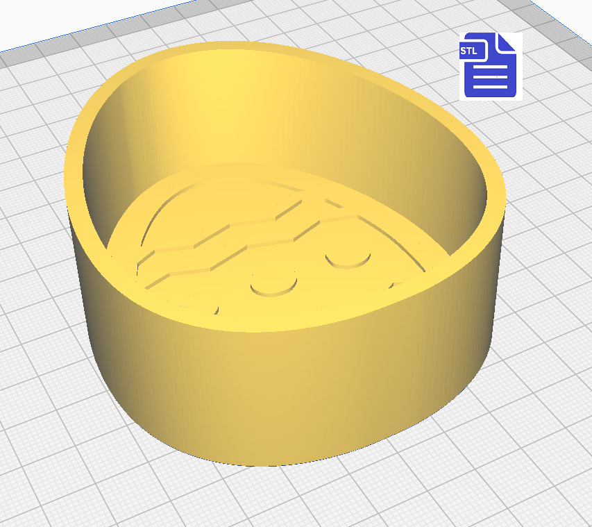 1pc Easter Egg Bath Bomb Mold STL File - for 3D printing - FILE ONLY