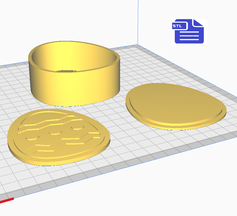 3pc Easter Egg Bath Bomb Mold STL File - for 3D printing - FILE ONLY - The Crafts and Glitter Shop