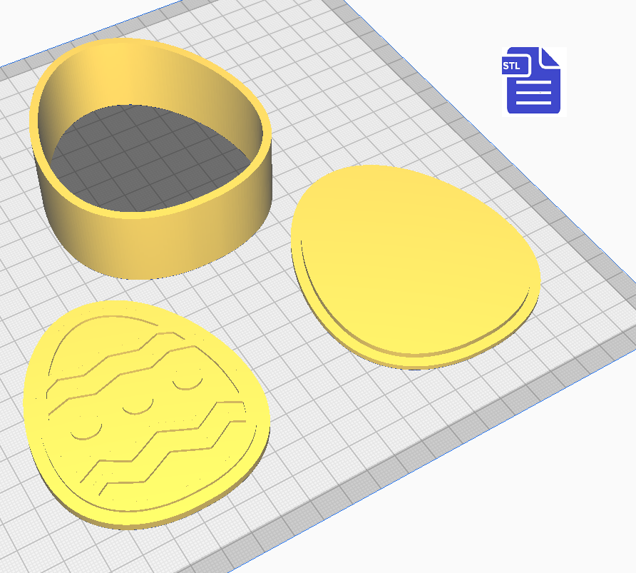 3pc Easter Egg Bath Bomb Mold STL File - for 3D printing - FILE ONLY - The Crafts and Glitter Shop