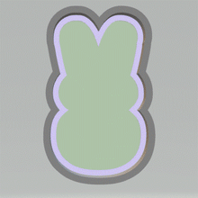 Load image into Gallery viewer, 1pc Easter Bunny Silhouette Bath Bomb Mold STL File - for 3D printing - FILE ONLY
