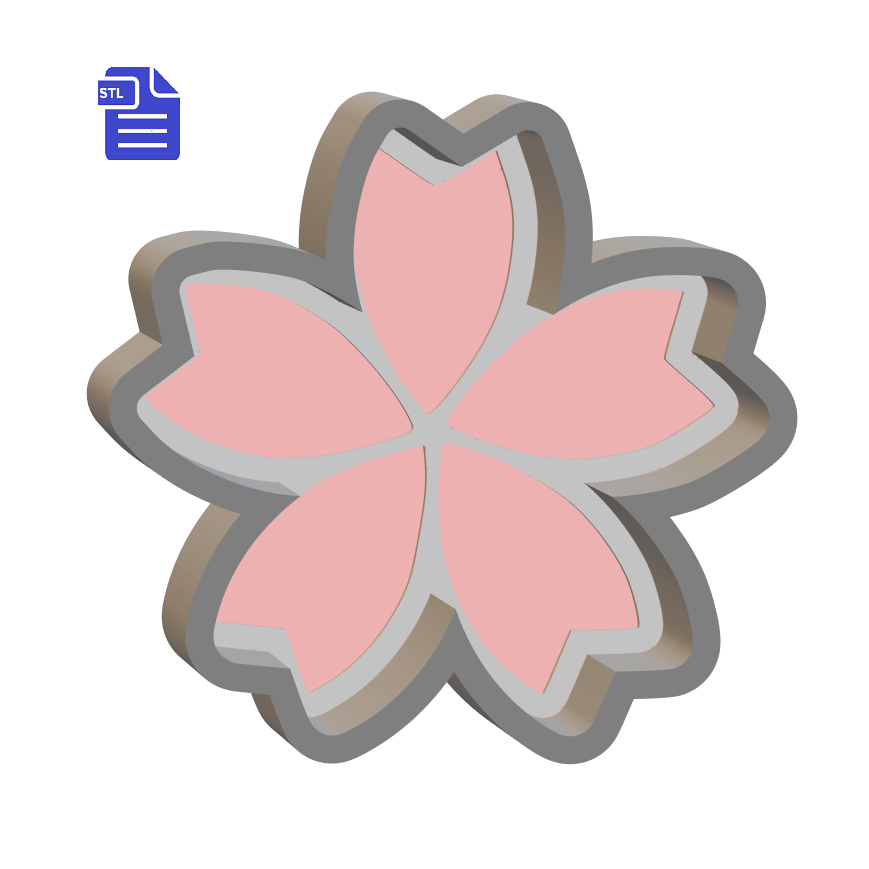1pc Cherry Blossom Bath Bomb Mold STL File - for 3D printing - FILE ONLY