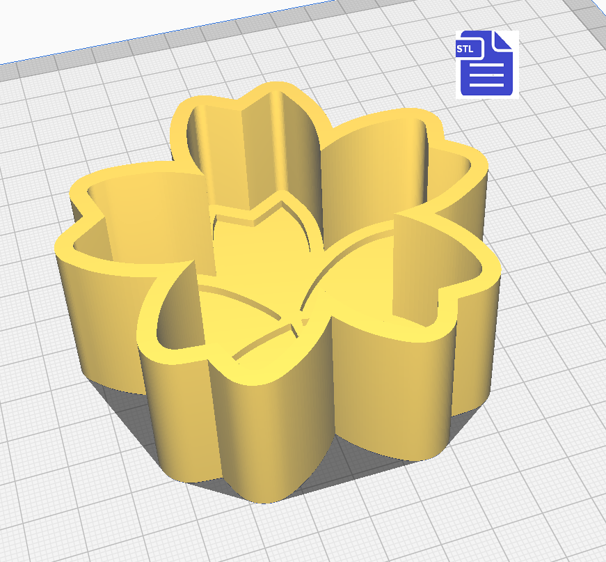 1pc Cherry Blossom Bath Bomb Mold STL File - for 3D printing - FILE ONLY