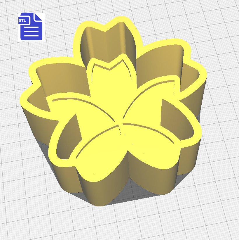 1pc Cherry Blossom Bath Bomb Mold STL File - for 3D printing - FILE ONLY
