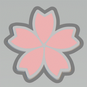 1pc Cherry Blossom Bath Bomb Mold STL File - for 3D printing - FILE ONLY