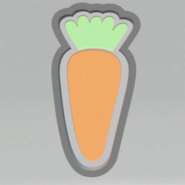 1pc Carrot Bath Bomb Mold STL File - for 3D printing - FILE ONLY