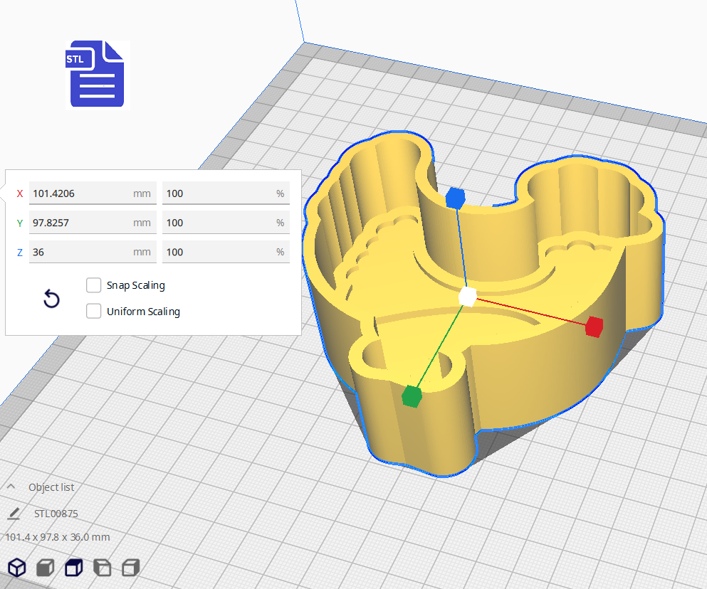 1pc Chicken Bath Bomb Mold STL File - for 3D printing - FILE ONLY