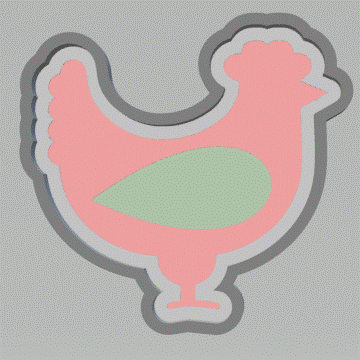 1pc Chicken Bath Bomb Mold STL File - for 3D printing - FILE ONLY