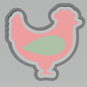 1pc Chicken Bath Bomb Mold STL File - for 3D printing - FILE ONLY