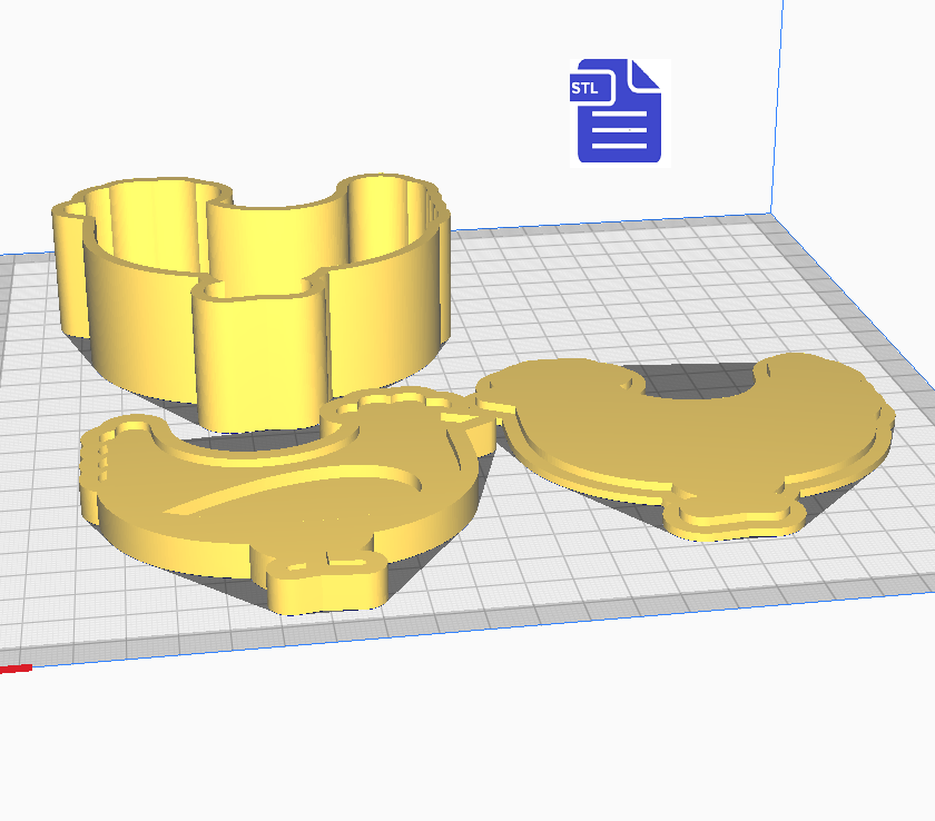 3pc Chicken Bath Bomb Mold STL File - for 3D printing - FILE ONLY - The Crafts and Glitter Shop