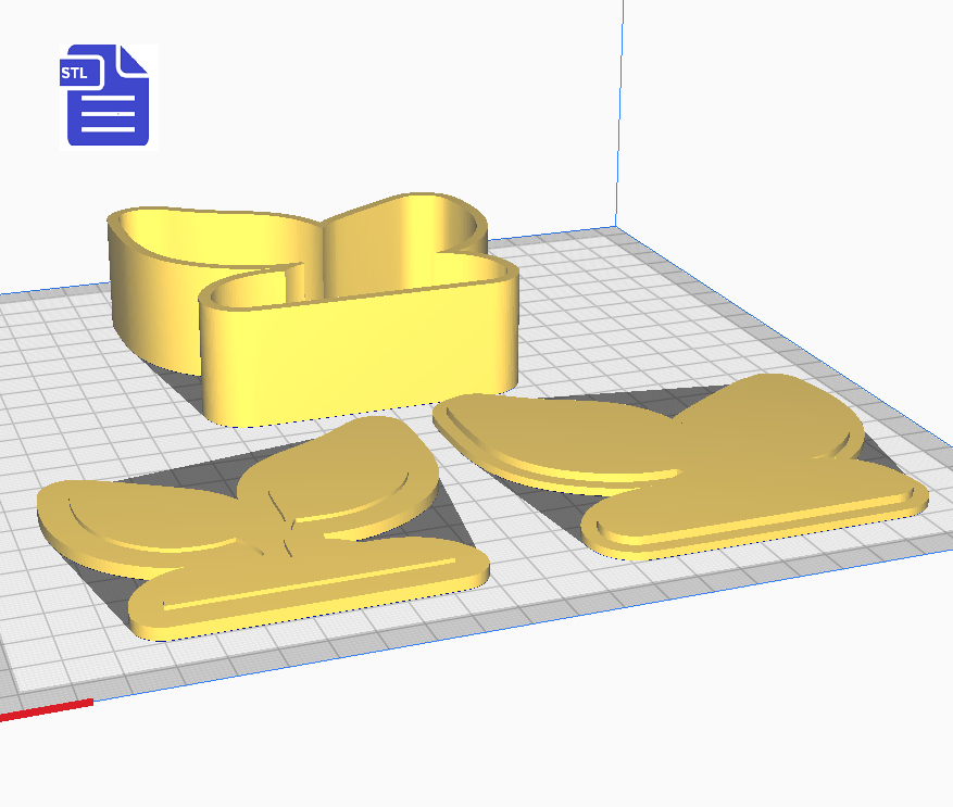 3pc Seedling Bath Bomb Mold STL File - for 3D printing - FILE ONLY - The Crafts and Glitter Shop