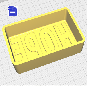 1pc Hope Bath Bomb Mold STL File - for 3D printing - FILE ONLY