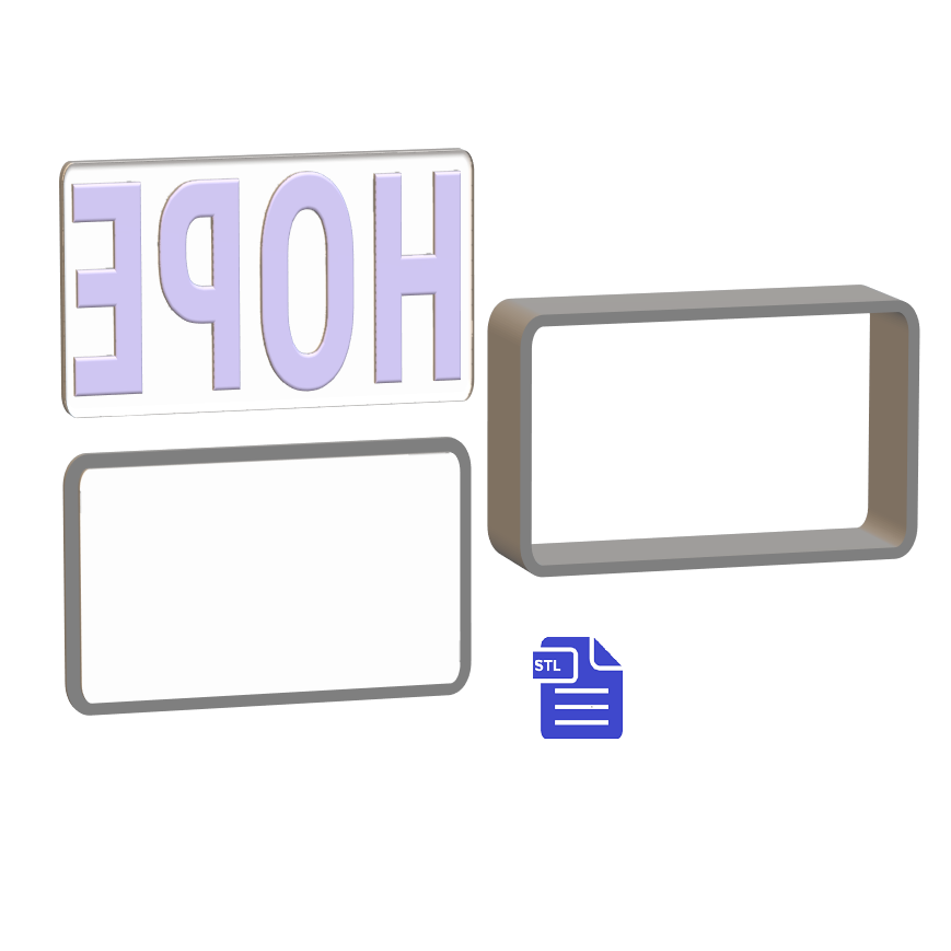 3pc Hope Bath Bomb Mold STL File - for 3D printing - FILE ONLY - The Crafts and Glitter Shop