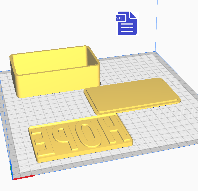 3pc Hope Bath Bomb Mold STL File - for 3D printing - FILE ONLY - The Crafts and Glitter Shop