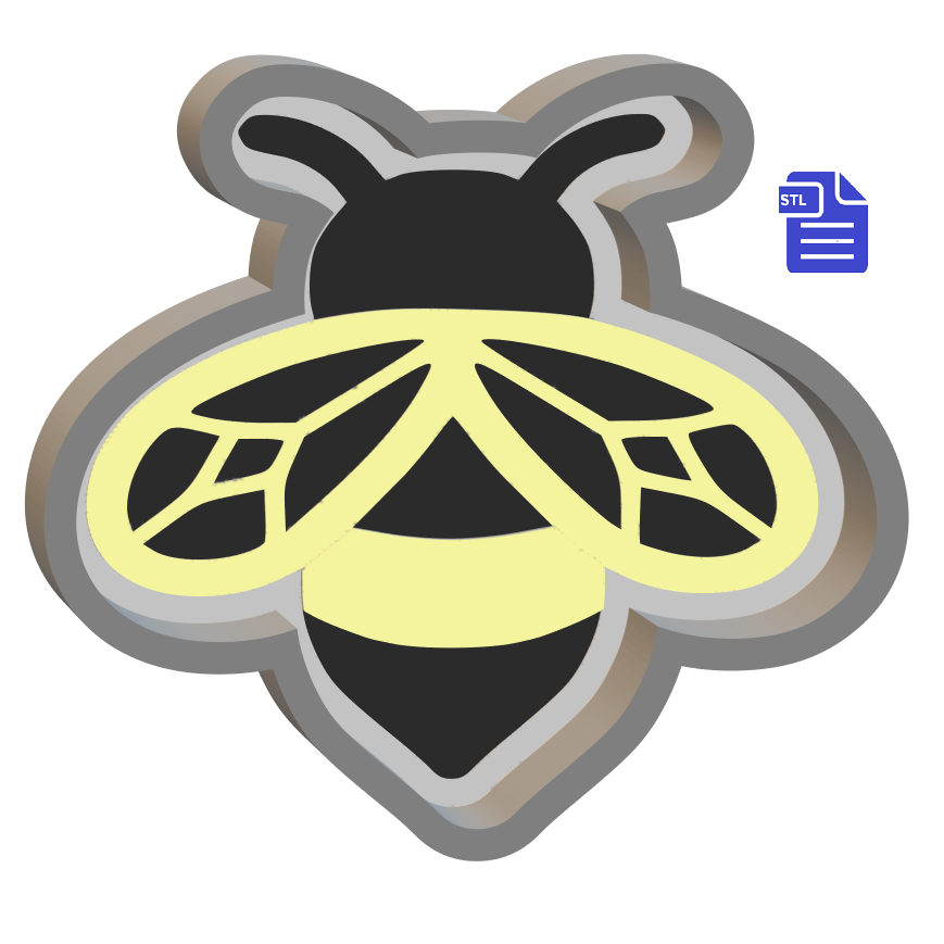 1pc Bee Bath Bomb Mold STL File - for 3D printing - FILE ONLY