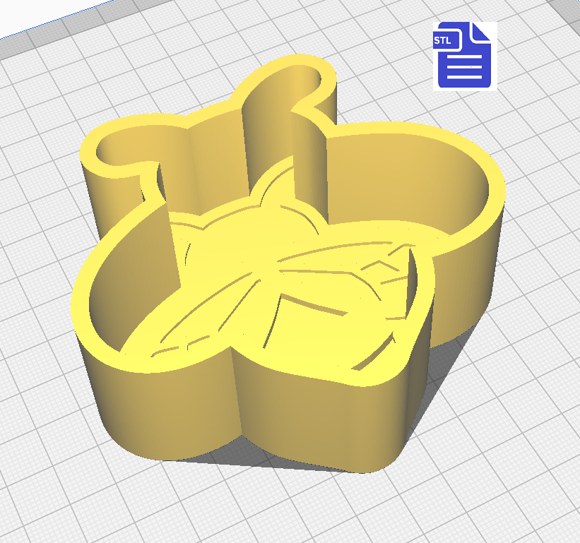 1pc Bee Bath Bomb Mold STL File - for 3D printing - FILE ONLY