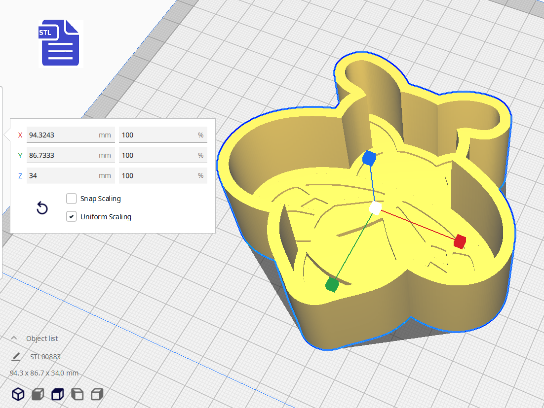 1pc Bee Bath Bomb Mold STL File - for 3D printing - FILE ONLY