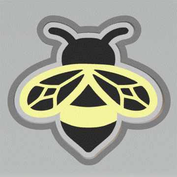1pc Bee Bath Bomb Mold STL File - for 3D printing - FILE ONLY