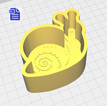 Load image into Gallery viewer, 1pc Snail Bath Bomb Mold STL File - for 3D printing - FILE ONLY