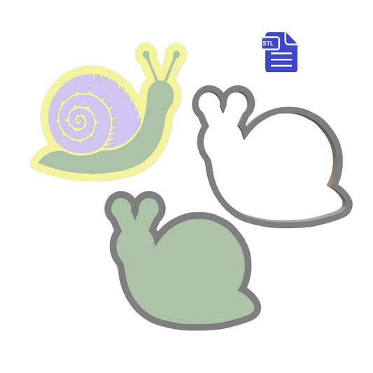 3pc Snail Bath Bomb Mold STL File - for 3D printing - FILE ONLY - The Crafts and Glitter Shop