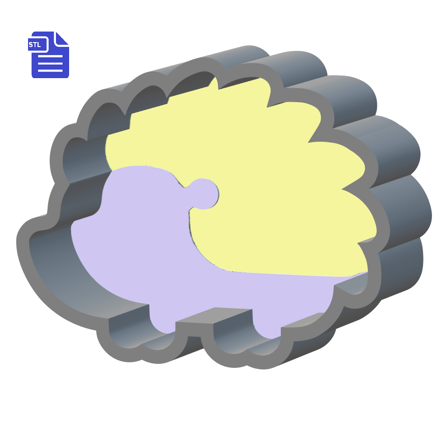 1pc Hedgehog Bath Bomb Mold STL File - for 3D printing - FILE ONLY