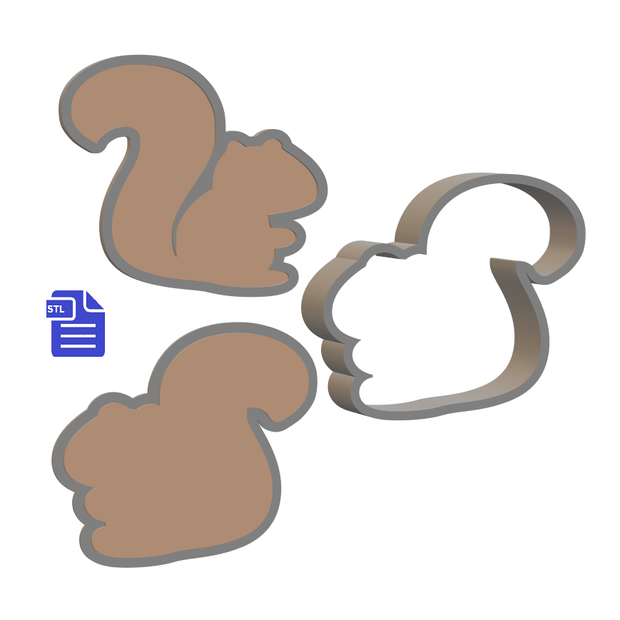 3pc Squirrel Bath Bomb Mold STL File - for 3D printing - FILE ONLY - The Crafts and Glitter Shop