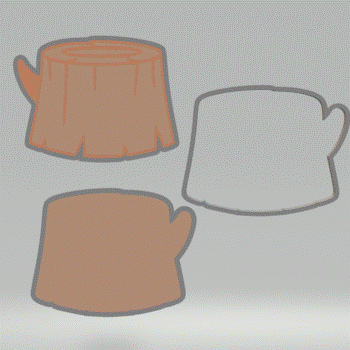 3pc Tree Stump Bath Bomb Mold STL File - for 3D printing - FILE ONLY - The Crafts and Glitter Shop