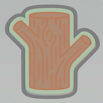 1pc Tree Log Bath Bomb Mold STL File - for 3D printing - FILE ONLY