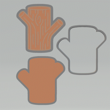 3pc Tree Log Bath Bomb Mold STL File - for 3D printing - FILE ONLY - The Crafts and Glitter Shop