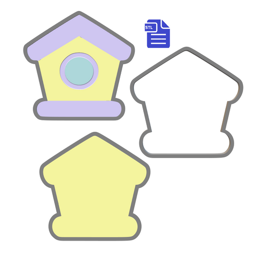 3pc Birdhouse Bath Bomb Mold STL File - for 3D printing - FILE ONLY - The Crafts and Glitter Shop
