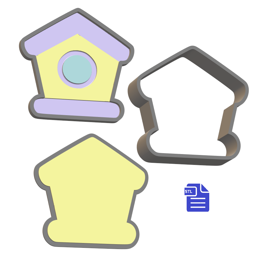 3pc Birdhouse Bath Bomb Mold STL File - for 3D printing - FILE ONLY - The Crafts and Glitter Shop
