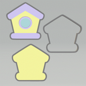 3pc Birdhouse Bath Bomb Mold STL File - for 3D printing - FILE ONLY