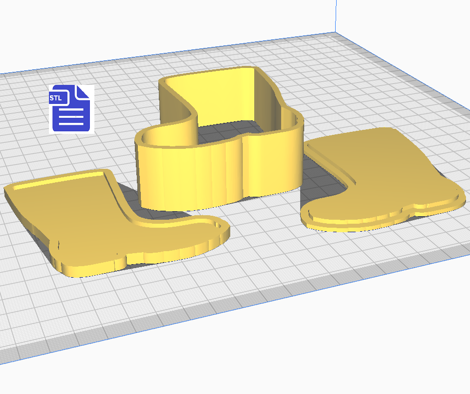 3pc Wellington Boots Bath Bomb Mold STL File - for 3D printing - FILE ONLY - The Crafts and Glitter Shop