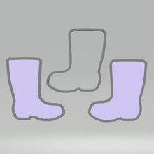 Load image into Gallery viewer, 3pc Wellington Boots Bath Bomb Mold STL File - for 3D printing - FILE ONLY