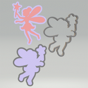 3pc Fairy Bath Bomb Mold STL File - for 3D printing - FILE ONLY - The Crafts and Glitter Shop