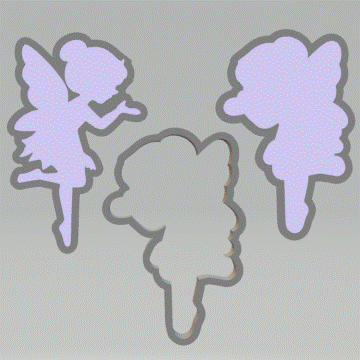 3pc Fairy Bath Bomb Mold STL File - for 3D printing - FILE ONLY - The Crafts and Glitter Shop