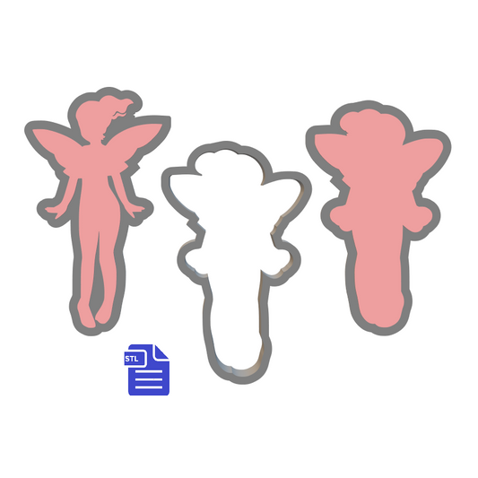 3pc Fairy Bath Bomb Mold STL File - for 3D printing - FILE ONLY - The Crafts and Glitter Shop