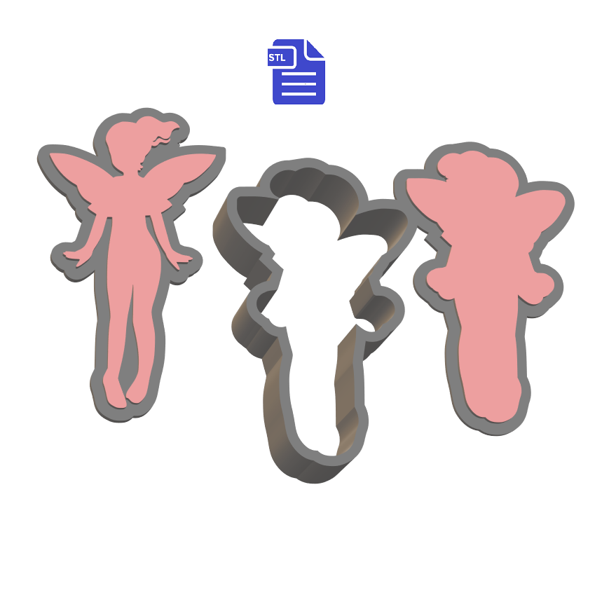 3pc Fairy Bath Bomb Mold STL File - for 3D printing - FILE ONLY - The Crafts and Glitter Shop