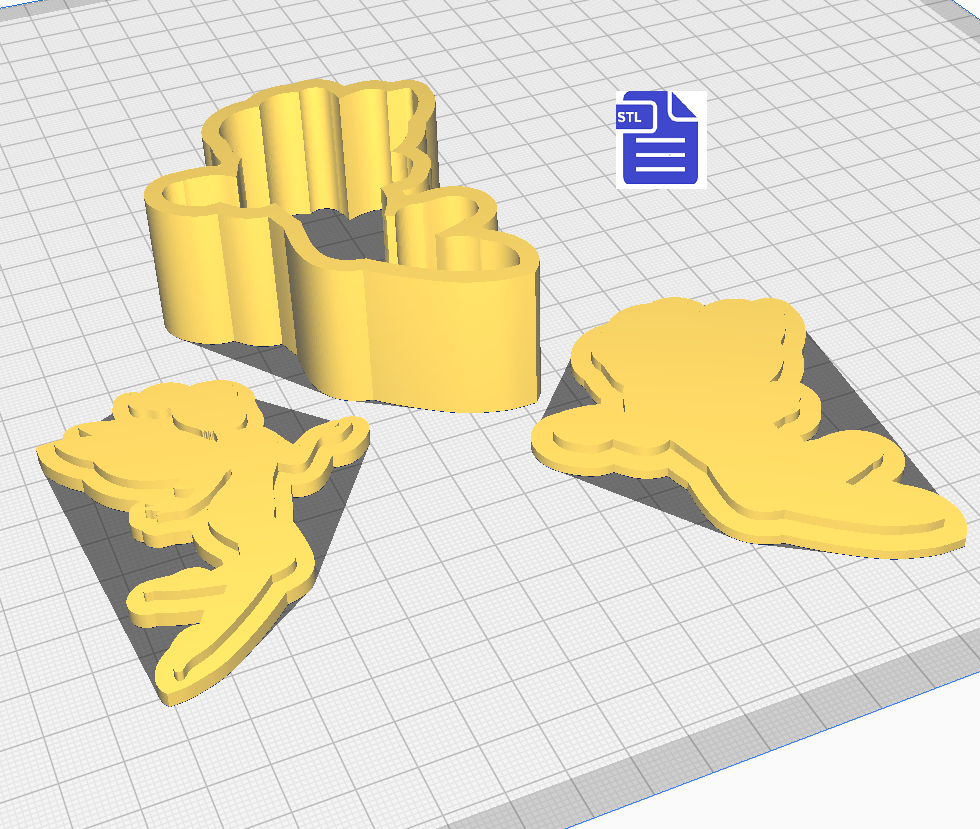 3pc Fairy Bath Bomb Mold STL File - for 3D printing - FILE ONLY - The Crafts and Glitter Shop
